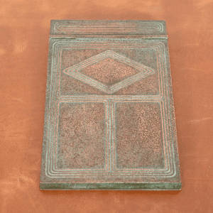 Tiffany Studios New York Graduate Pattern Bronze Notepad Holder