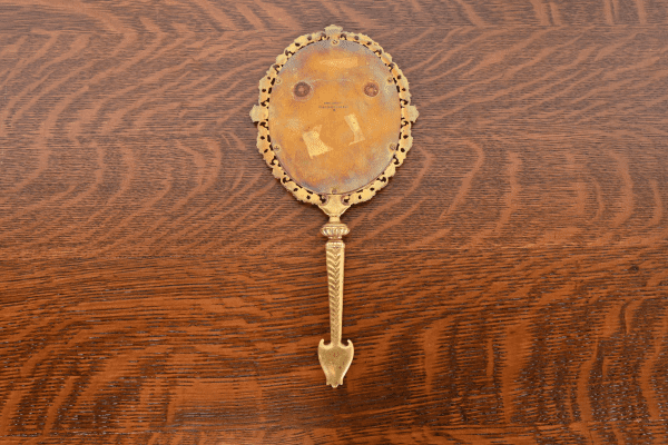 Antique Tiffany & Co. Bronze Doré Medusa Vanity Hand Mirror, Circa