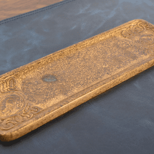 Tiffany Studios New York Zodiac Pattern Bronze Doré Pen Tray