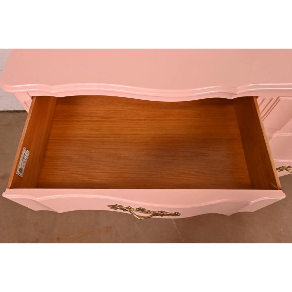 John Widdicomb French Provincial Louis XV Pink Lacquered Six