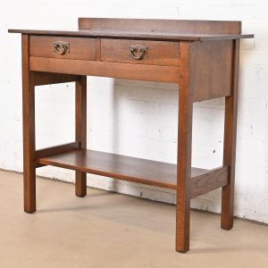 Gustav Stickley Antique Mission Oak Arts & Crafts Buffet Server, Newly Refinished