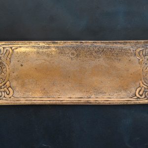 Tiffany Studios New York Zodiac Pattern Bronze Doré Pen Tray