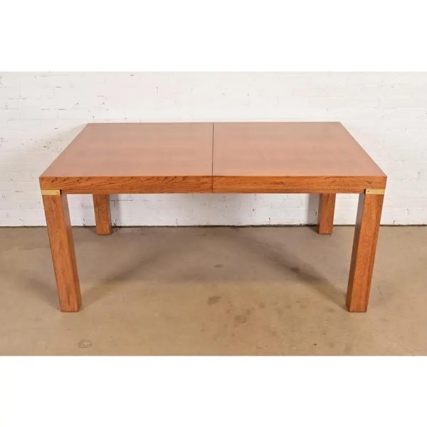 Drexel Heritage Mid-Century Modern Campaign Pecan Wood Extension