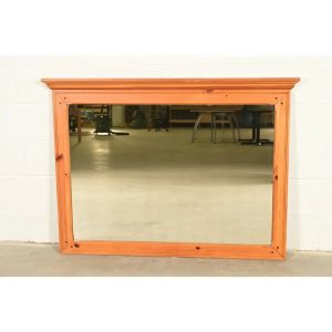 Ethan Allen American Colonial Solid Pine Framed Wall Mirror