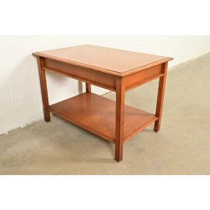 T. H. Robsjohn-Gibbings for Widdicomb Walnut Two-Tier Nightstand or Side Table, 1950s