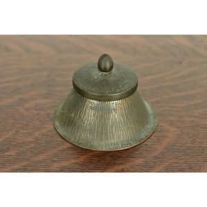 Roycroft Arts & Crafts Brass Over Copper Inkwell, Circa 1920s
