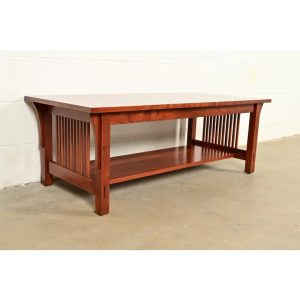 Stickley Mission Arts & Crafts Cherry Wood Spindle Coffee Table