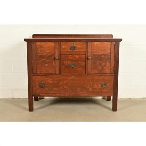 Lifetime Furniture Antique Mission Oak Arts & Crafts Sideboard, Newly Refinished