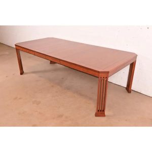 Stickley Mission Arts & Crafts Cherry Wood Extension Dining Table, Newly Refinished