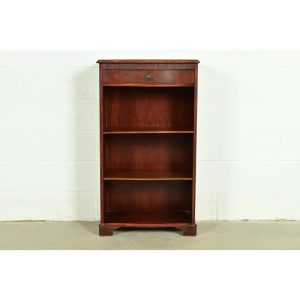 Sligh Furniture Regency Carved Mahogany Bookcase, Circa 1940s
