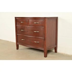 Stickley Modern Arts & Crafts Shaker Cherry Wood Four-Drawer Dresser or Chest of Drawers