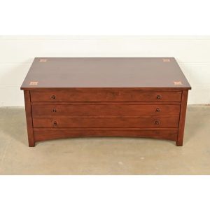 Stickley Harvey Ellis Collection Arts & Crafts Inlaid Cherry Wood Coffee Table
