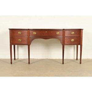 Kindel Furniture Federal Inlaid Mahogany Sideboard Credenza, Newly Refinished