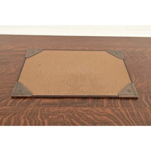Roycroft Arts & Crafts Hammered Copper Quatrefoil Blotter Corners With Desk Blotter