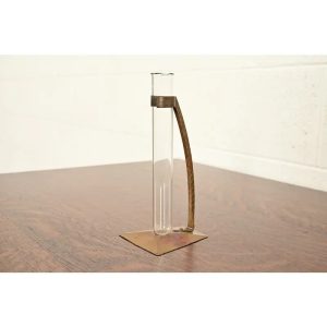 Roycroft Arts & Crafts Hammered Brass Over Copper Bud Vase, Circa 1920s