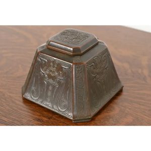 Tiffany Studios Chinese Pattern Bronze Inkwell
