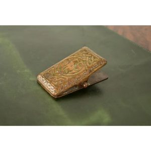 Tiffany Studios New York Zodiac Pattern Bronze Large Paper Clip