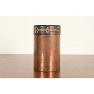 Heintz Arts & Crafts Sterling Silver on Bronze Humidor