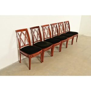 Bernhardt Regency Carved Mahogany Dining Chairs | Set of Six