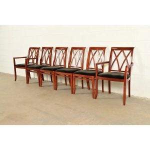 Bernhardt Regency Carved Mahogany Dining Chairs | Set of Six