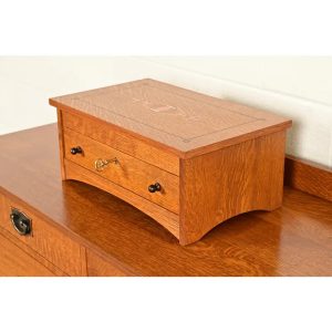 Stickley Harvey Ellis Collection Mission Arts & Crafts Inlaid Oak Jewelry Box