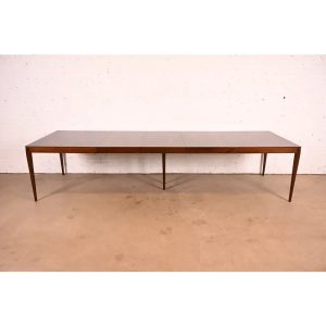 Kipp Stewart for Directional Mid-Century Modern Walnut Extension Dining Table | Newly Refinished
