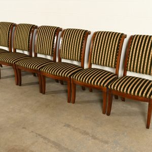 Henredon French Empire Carved Mahogany Dining Chairs, Set of Six