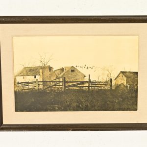 Andrew Wyeth "The Mill" Original Framed Lithograph, Circa 1970s