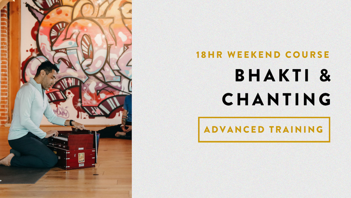 graphic: bhakti yoga and chanting advanced teacher training