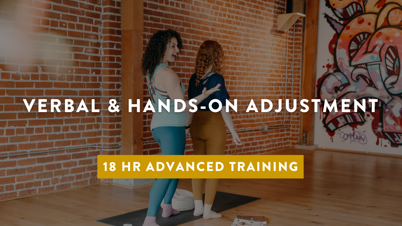 verbal and hands on adjustment training for yoga