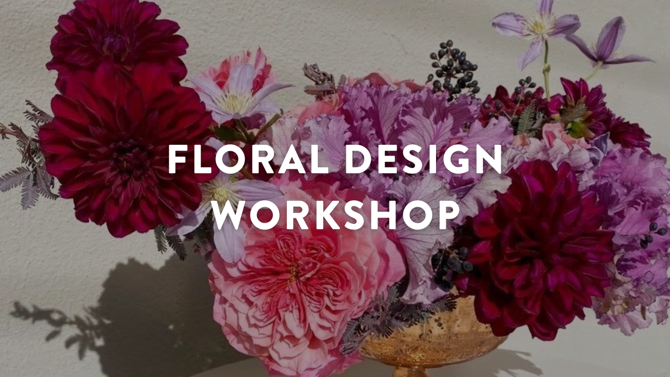 floral design workshop One Down Dog yoga studio Los Angeles