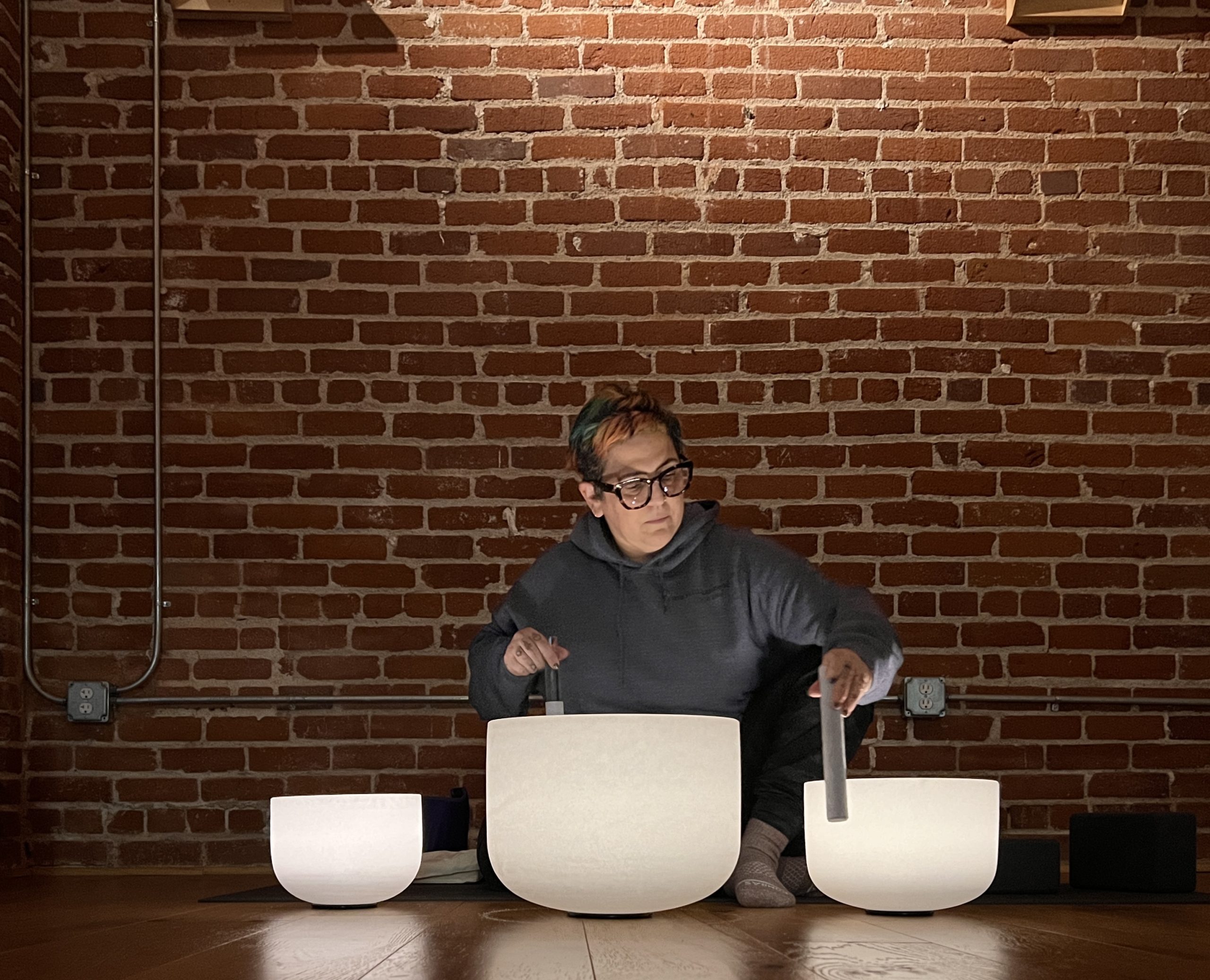 yoga teacher los angeles sound bath singing bowls
