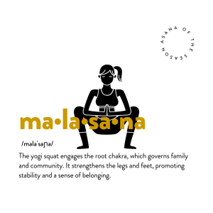malasana | Aquarius / humanity themed yoga pose