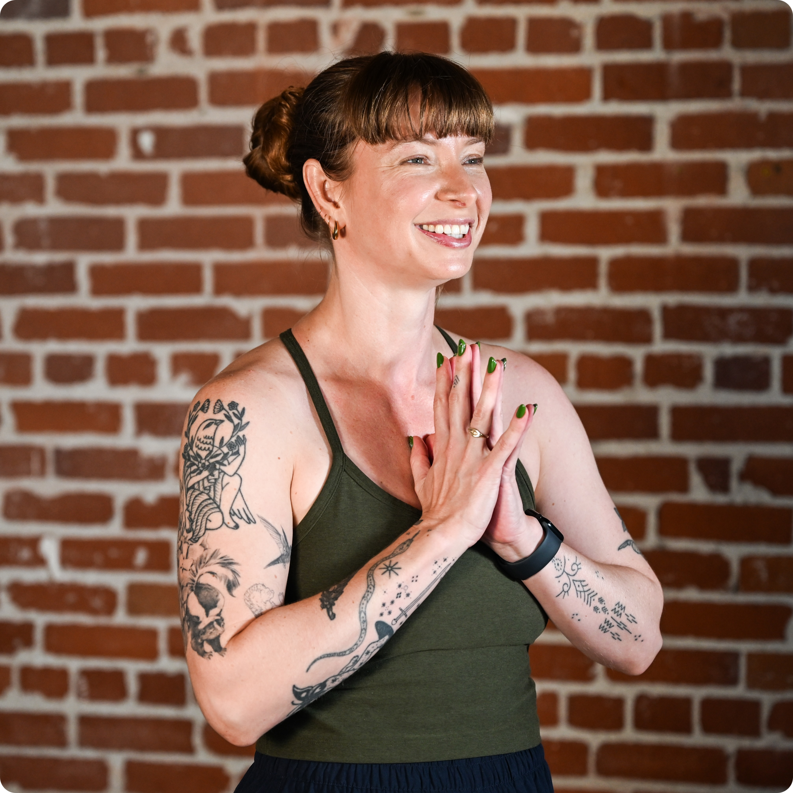 One Down Dog yoga teacher Diana posing at echo park los angeles yoga studio